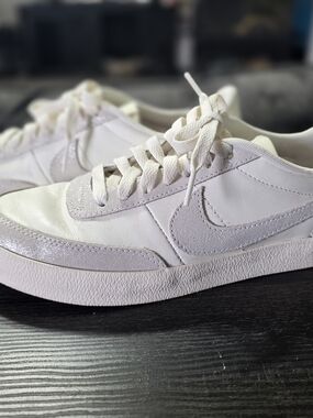 Nike White Suede & Leather Sneakers